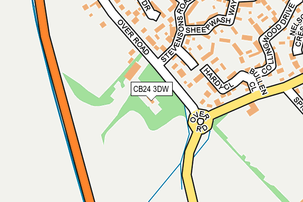 CB24 3DW map - OS OpenMap – Local (Ordnance Survey)