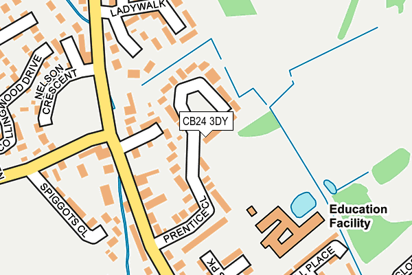 CB24 3DY map - OS OpenMap – Local (Ordnance Survey)