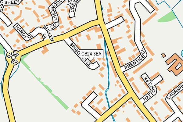 CB24 3EA map - OS OpenMap – Local (Ordnance Survey)