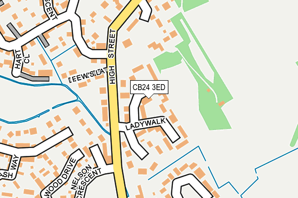 CB24 3ED map - OS OpenMap – Local (Ordnance Survey)