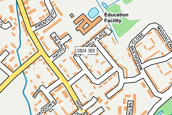 CB24 3EE map - OS OpenMap – Local (Ordnance Survey)