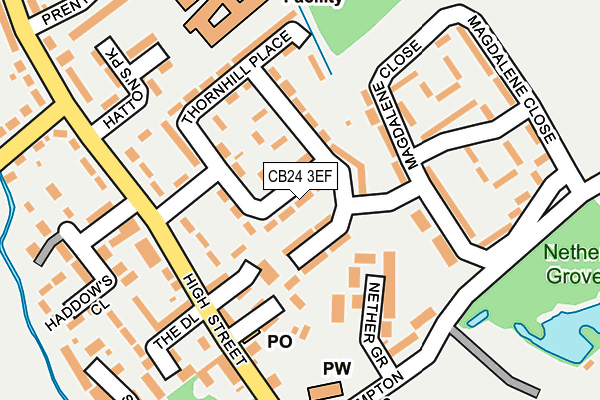 CB24 3EF map - OS OpenMap – Local (Ordnance Survey)