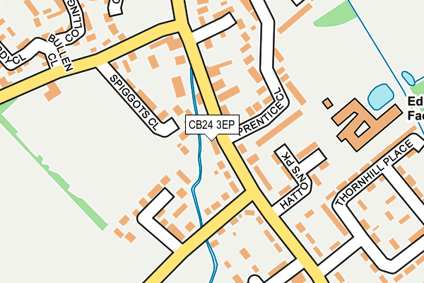 CB24 3EP map - OS OpenMap – Local (Ordnance Survey)