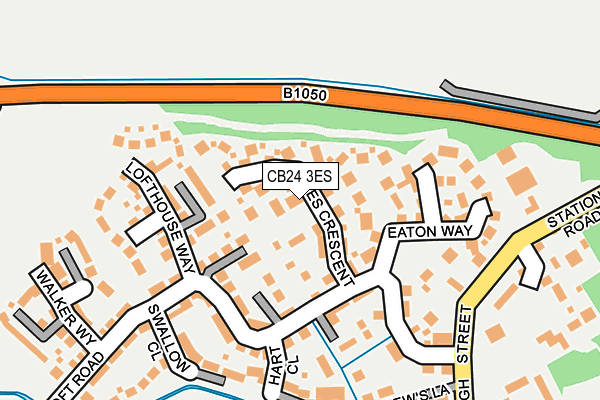CB24 3ES map - OS OpenMap – Local (Ordnance Survey)