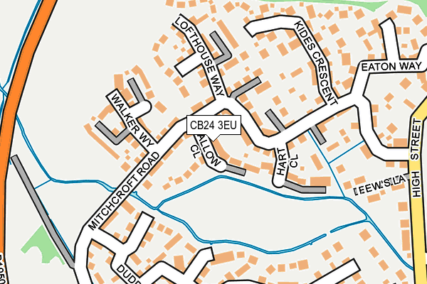 CB24 3EU map - OS OpenMap – Local (Ordnance Survey)