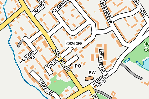 CB24 3FE map - OS OpenMap – Local (Ordnance Survey)