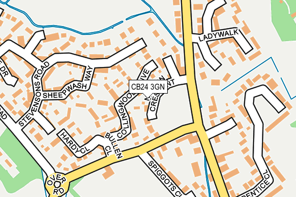 CB24 3GN map - OS OpenMap – Local (Ordnance Survey)