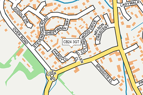 CB24 3GT map - OS OpenMap – Local (Ordnance Survey)