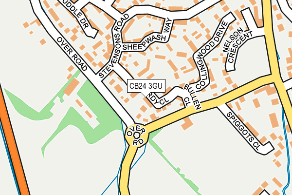 CB24 3GU map - OS OpenMap – Local (Ordnance Survey)