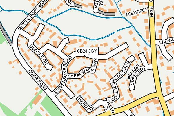CB24 3GY map - OS OpenMap – Local (Ordnance Survey)