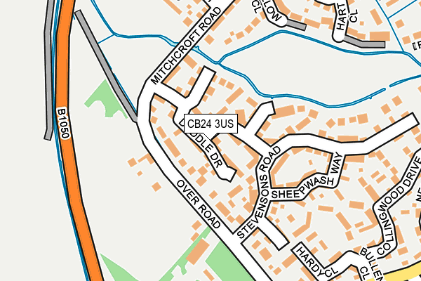 CB24 3US map - OS OpenMap – Local (Ordnance Survey)