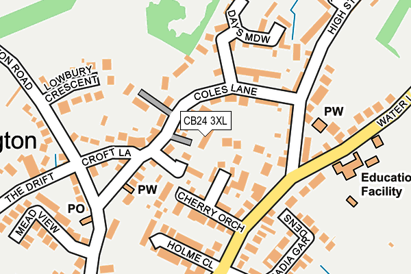 CB24 3XL map - OS OpenMap – Local (Ordnance Survey)