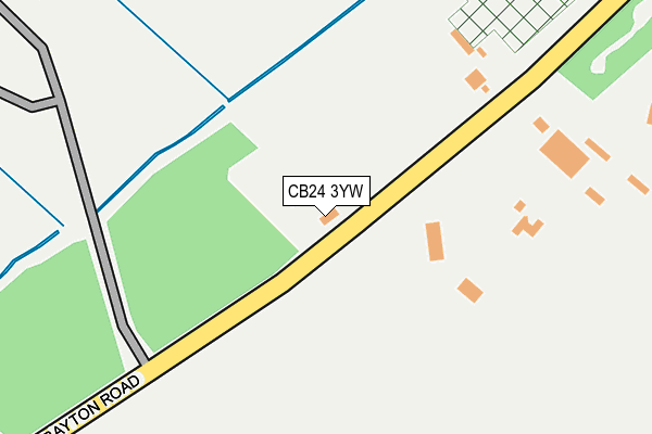 CB24 3YW map - OS OpenMap – Local (Ordnance Survey)