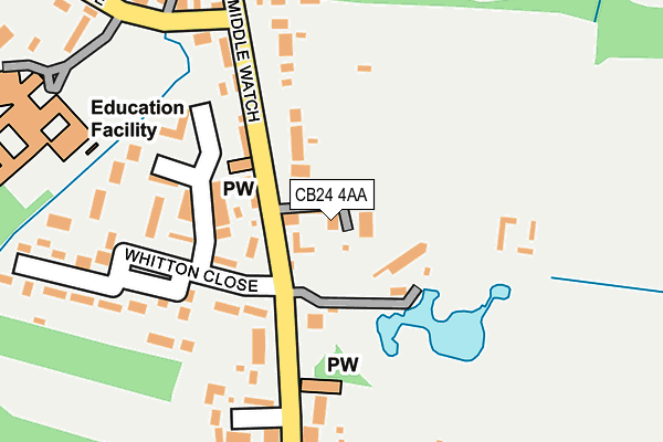 CB24 4AA map - OS OpenMap – Local (Ordnance Survey)