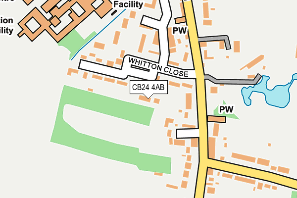 CB24 4AB map - OS OpenMap – Local (Ordnance Survey)