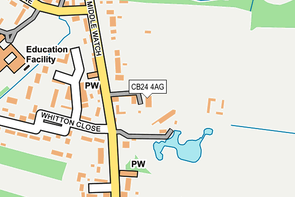 CB24 4AG map - OS OpenMap – Local (Ordnance Survey)