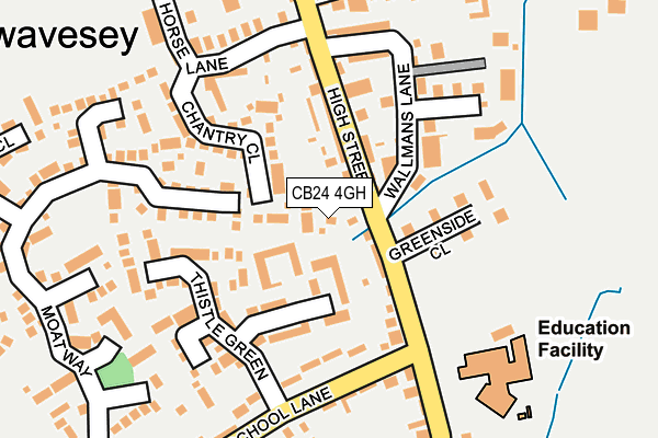CB24 4GH map - OS OpenMap – Local (Ordnance Survey)