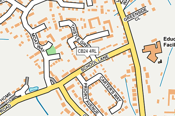 CB24 4RL map - OS OpenMap – Local (Ordnance Survey)