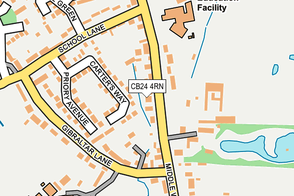 CB24 4RN map - OS OpenMap – Local (Ordnance Survey)