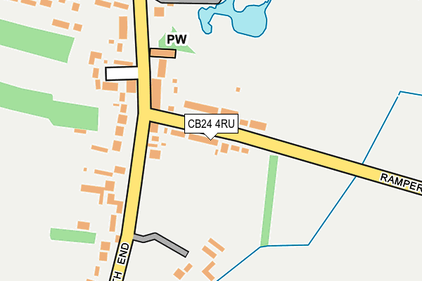 CB24 4RU map - OS OpenMap – Local (Ordnance Survey)
