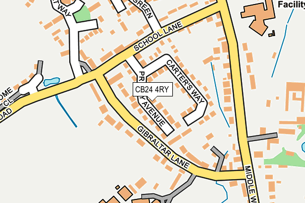 CB24 4RY map - OS OpenMap – Local (Ordnance Survey)
