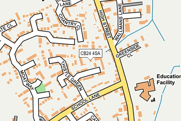 CB24 4SA map - OS OpenMap – Local (Ordnance Survey)