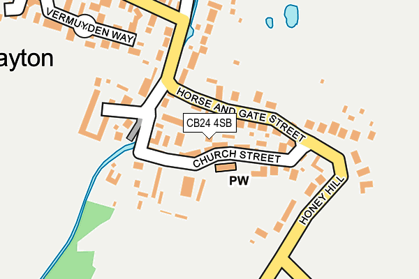CB24 4SB map - OS OpenMap – Local (Ordnance Survey)