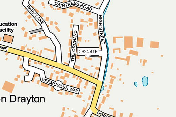 CB24 4TF map - OS OpenMap – Local (Ordnance Survey)