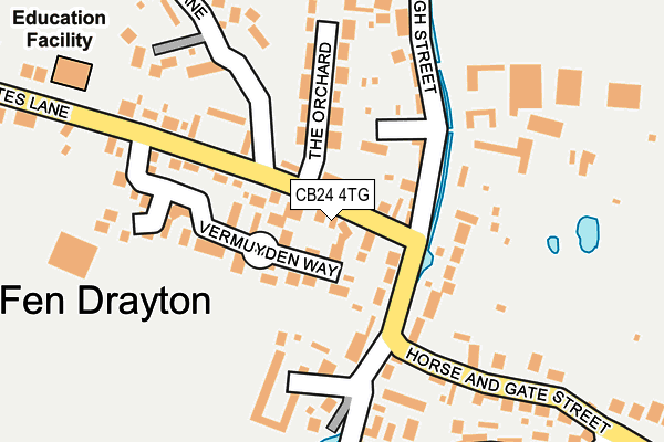 CB24 4TG map - OS OpenMap – Local (Ordnance Survey)