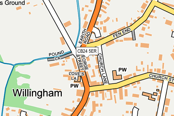 CB24 5ER map - OS OpenMap – Local (Ordnance Survey)