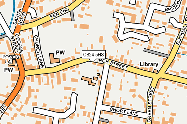 CB24 5HS map - OS OpenMap – Local (Ordnance Survey)