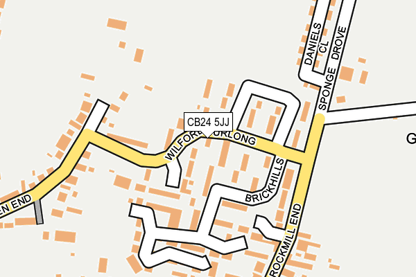 CB24 5JJ map - OS OpenMap – Local (Ordnance Survey)