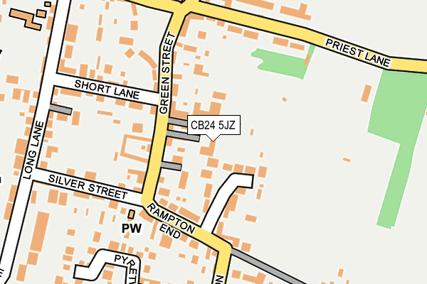 CB24 5JZ map - OS OpenMap – Local (Ordnance Survey)
