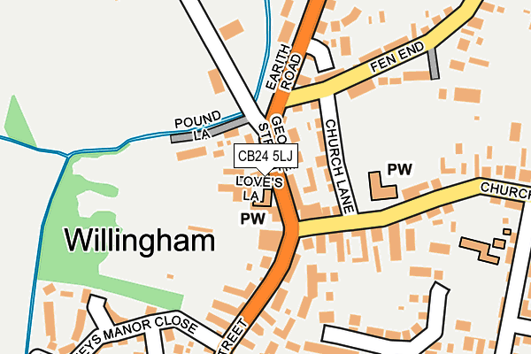CB24 5LJ map - OS OpenMap – Local (Ordnance Survey)