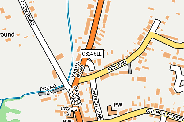 CB24 5LL map - OS OpenMap – Local (Ordnance Survey)