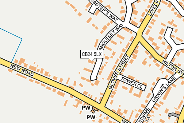 CB24 5LX map - OS OpenMap – Local (Ordnance Survey)