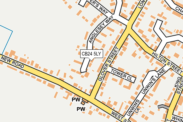 CB24 5LY map - OS OpenMap – Local (Ordnance Survey)