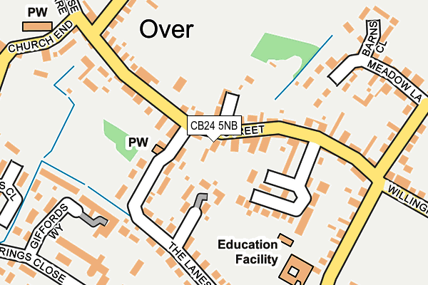 CB24 5NB map - OS OpenMap – Local (Ordnance Survey)