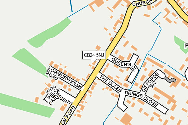 CB24 5NJ map - OS OpenMap – Local (Ordnance Survey)