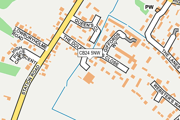 CB24 5NW map - OS OpenMap – Local (Ordnance Survey)