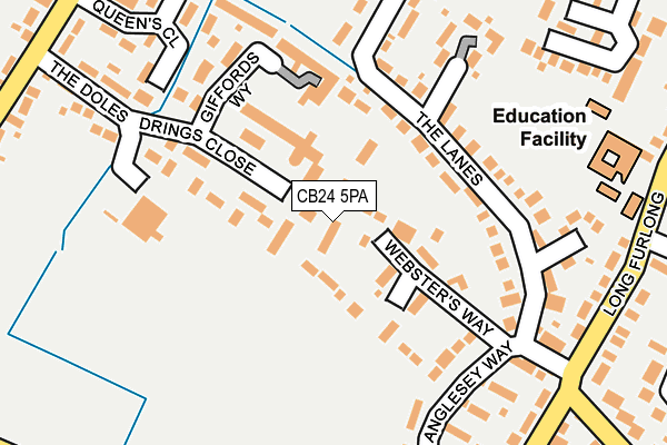 CB24 5PA map - OS OpenMap – Local (Ordnance Survey)