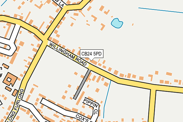 CB24 5PD map - OS OpenMap – Local (Ordnance Survey)