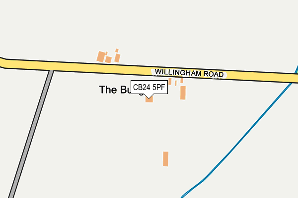 CB24 5PF map - OS OpenMap – Local (Ordnance Survey)