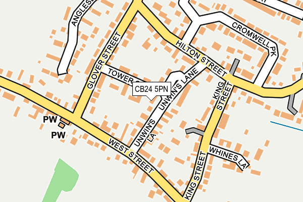 CB24 5PN map - OS OpenMap – Local (Ordnance Survey)