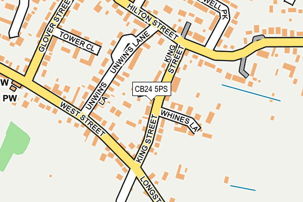 CB24 5PS map - OS OpenMap – Local (Ordnance Survey)