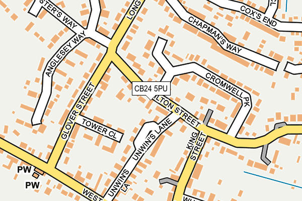 CB24 5PU map - OS OpenMap – Local (Ordnance Survey)