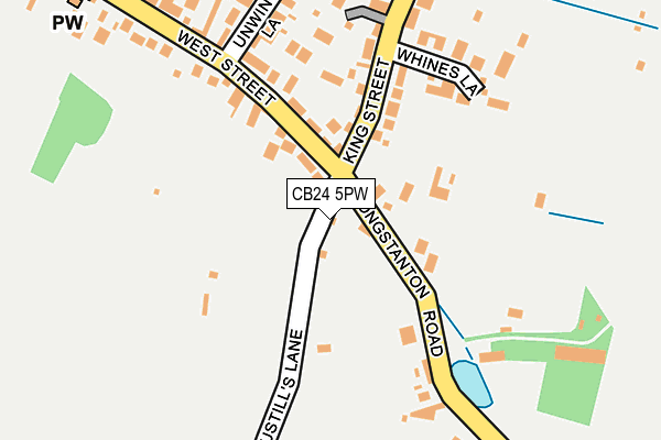 CB24 5PW map - OS OpenMap – Local (Ordnance Survey)