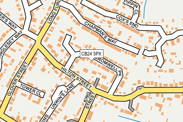 CB24 5PX map - OS OpenMap – Local (Ordnance Survey)