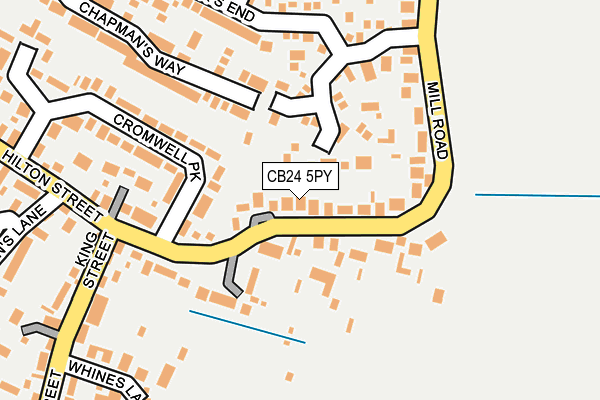 CB24 5PY map - OS OpenMap – Local (Ordnance Survey)