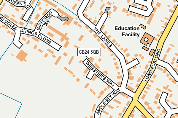 CB24 5QB map - OS OpenMap – Local (Ordnance Survey)